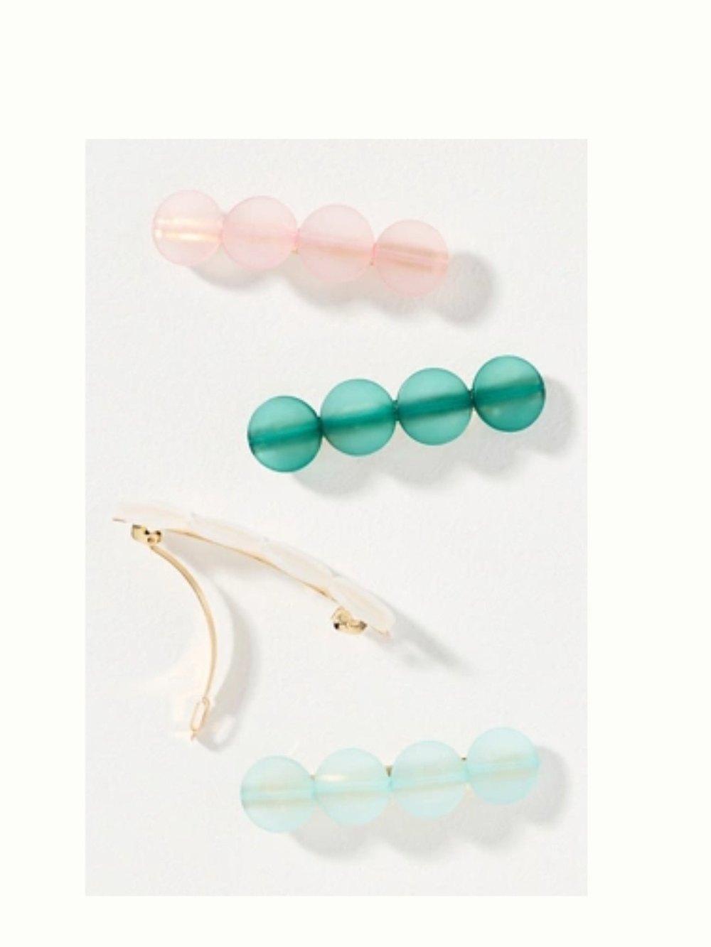 Anthropologie Citrus Barrettes, Set of 4
- Pink, Teal, Mint, Clear NWT
